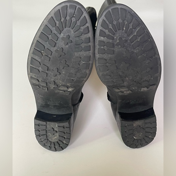 Cole Haan Womens Kenmare Tall Riding Boot Leather Black Buckle Detail Zip Size 9 - Picture 12 of 14